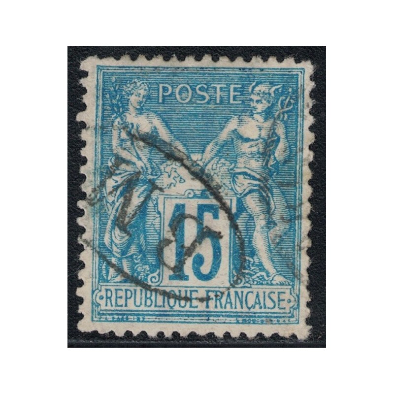 No101 - 15c SAGE - CACHET BM DANS UN OVALE - BOITE MOBILE.