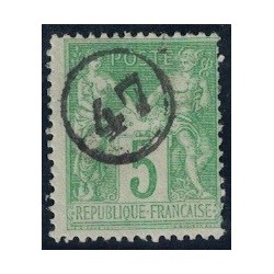 No102 - JOUR DE L'AN - CHIFFRE 47 DANS UN CERCLE.
