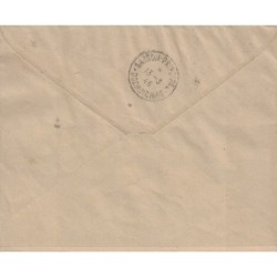 INDOCHINE - POSTE AUX ARMEES 405 - ETIQUETTE AFFRANCHISSEMENT PERCU EN NUMERAIRE A DEFAUT DE TIMBRES POSTE.