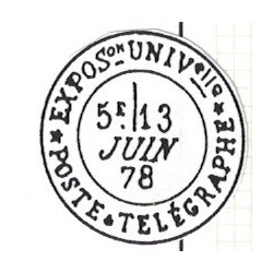 No095 - 5F SAGE - EXPOSon UNIVlle*POSTE*TELEGRAPHE* - RARE.