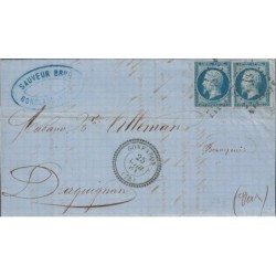 VAR - GONFARON - T22 - EMPIRE - No14 PAIRE OBLITERATION PC1413.