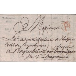 VAR - DEBOUSE - 78 DRAGUIGNAN - RARE UTILISATION - LETTRE DE PARIS 26-7-1844.