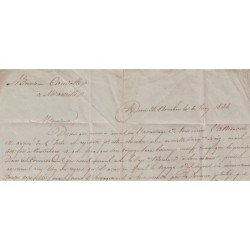 REUNION - ST DENIS ILE BOURBON - 6-6-1838 - ENTREE MARITIME PAYS D'OUTREMER MARSEILLE.
