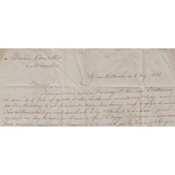 REUNION - ST DENIS ILE BOURBON - 6-6-1838 - ENTREE MARITIME PAYS D'OUTREMER MARSEILLE.