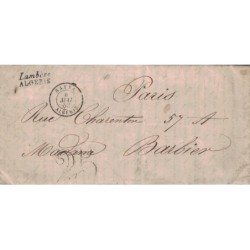 ALGERIE - CURSIVE DOUBLE - LAMBESE / ALGERIE - CAD T15 DE BATNA DU 6 MAI 1852 - TAXE 25 DOUBLE TRAIT.
