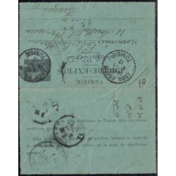 TUNISIE - EBBA KSOUR - CARTES-LETTRES EXPRES - 4-1-1912 - DISTRIBUEES EN TUNISIE COMME LES TELEGRAMMES.