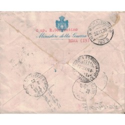 ITALIE - LETTRE RECOMMANDEE DU MINISTERE DE LA GUERRE A ROME POUR BORDJ-BOU-ARRERIDJ - ALGERIE - 26-11-1926.