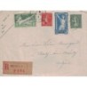 SEMEUSE LIGNEE - ENVELOPPE - 15c - RECOMMANDE AVEC COMPLEMENT D'AFFRANCHISSEMENT POUR BORDJ-BOU-ARRERIDJ - ALGERIE -10-6-1924.