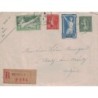 SEMEUSE LIGNEE - ENVELOPPE - 15c - RECOMMANDE AVEC COMPLEMENT D'AFFRANCHISSEMENT POUR BORDJ-BOU-ARRERIDJ - ALGERIE -10-6-1924.