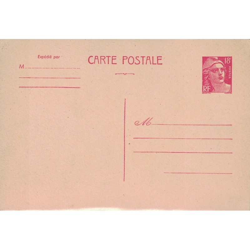 GANDON - 18F - ENTIER CARTE POSTALE NEUVE - COTE 200€.