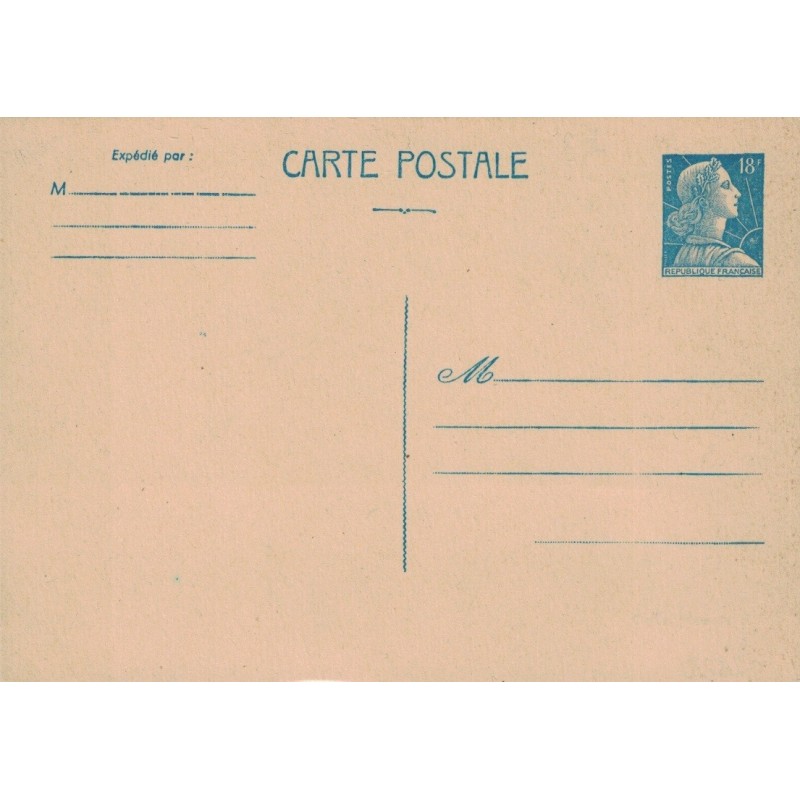 MULLER - 18F BLEU - ENTIER CARTE POSTALE NEUVE - COTE 150€.