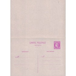 MAZELIN - ENTIER CARTE POSTALE NEUVE AVEC REPONSE PAYEE - COTE 135€.-