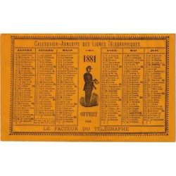 CALENDRIER-ANNUAIRE DES LIGNES TELEGRAPHIQUES 1881