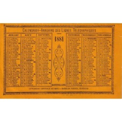 CALENDRIER-ANNUAIRE DES LIGNES TELEGRAPHIQUES 1881