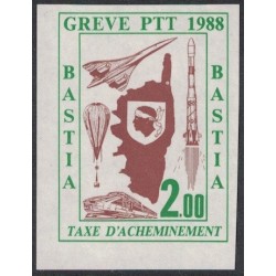 TIMBRE DE GREVE - No49 - GREVE DE BASTIA - CORSE - COTE 20€.