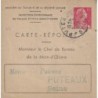 MULLER - 15F ROUGE - CARTE POSTALE DE SERVICE DU BUREAU DE LA MAIN-D'OEUVRE A PUTEAUX - SEINE - SANS TALON.