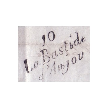 AUDE - LA BASTIDE D'ANJOU - CURSIVE DU 18 OCTOBRE 1853.