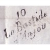 AUDE - LA BASTIDE D'ANJOU - CURSIVE DU 18 OCTOBRE 1853.