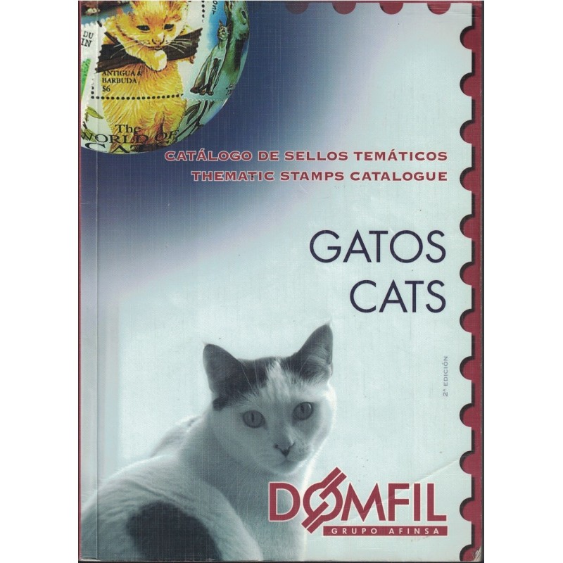 GATOS - CATS - CHATS - CATALOGO DE SELLOS TEMATICOS - DOMFIL.