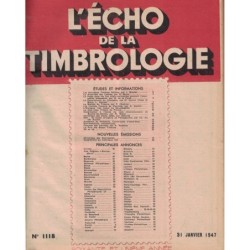 L'ECHO DE LA TIMBROLOGIE - No1118 AU 1129 ANNEE 1947 - RELIURE - 700 PAGES - RARE.