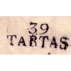 LANDES - 39 TARTAS DU 9 MAI 1824 - AVEC TAXE 3 MANUSCRITE.