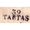 LANDES - 39 TARTAS DU 9 MAI 1824 - AVEC TAXE 3 MANUSCRITE.