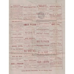 SAGE - 15c - LETTRE-RECLAME MANUSSOHN - NOMBREUSES PUBLICITE - PAPIER FRAGILE DECOUPE SUR CERTAINES PLIURES - RARE.
