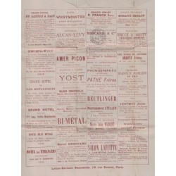 SAGE - 15c - LETTRE-RECLAME MANUSSOHN - NOMBREUSES PUBLICITE - PAPIER FRAGILE DECOUPE SUR CERTAINES PLIURES - RARE.