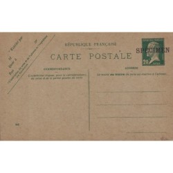 PASTEUR - 20c CARTE POSTALE...