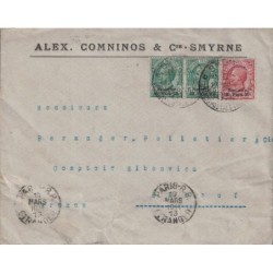 LEVANT ITALIEN - SMYRNE - LETTRE POUR LA FRANCE LE 12-3-1913 - ITALIE..