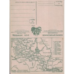 CARTE FM - CORRESPONDANCE DES ARMEES - CARTE GEOGRAPHIQUE DU FRONT N°9.