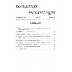 DOCUMENTS PHILATELIQUES - No128 - AVRIL 1991 - VOIR SOMMAIRE.