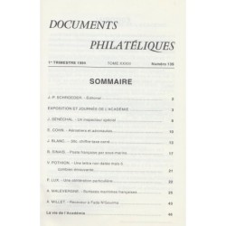 DOCUMENTS PHILATELIQUES - No139 - JANVIER 1994 - VOIR SOMMAIRE.