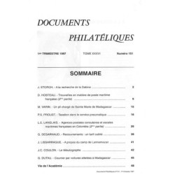 DOCUMENTS PHILATELIQUES - No151 - JANVIER 1997 - VOIR SOMMAIRE.