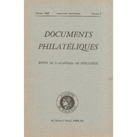 DOCUMENTS PHILATELIQUES - No006 - OCTOBRE 1960.