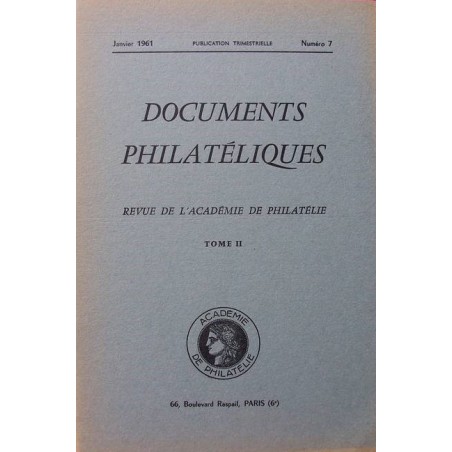 DOCUMENTS PHILATELIQUES - No007 - JANVIER 1961.