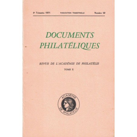 DOCUMENTS PHILATELIQUES - No050 - OCTOBRE 1971.