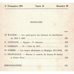 DOCUMENTS PHILATELIQUES - No050 - OCTOBRE 1971.