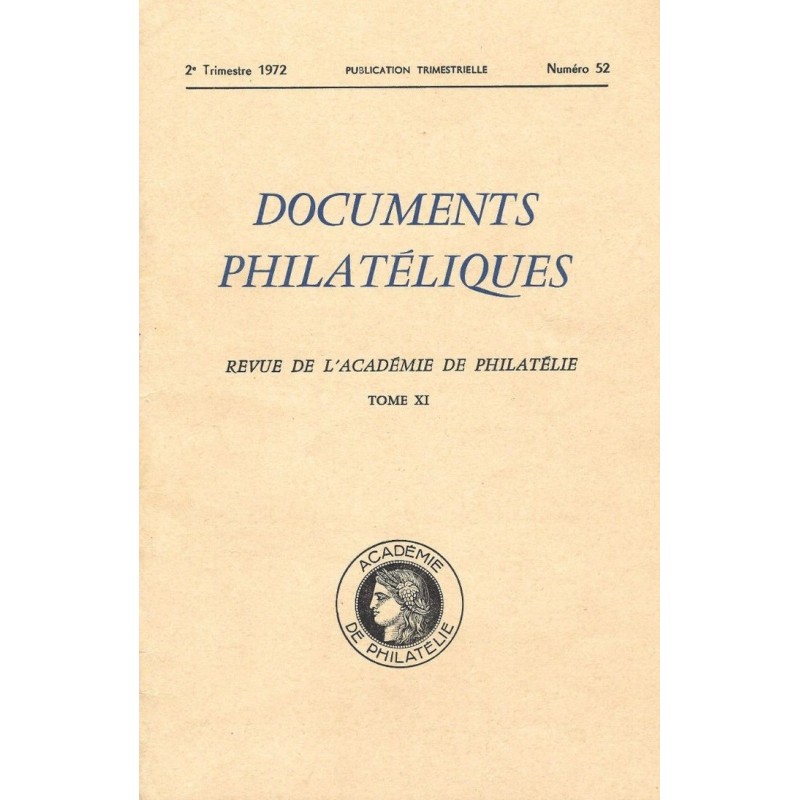DOCUMENTS PHILATELIQUES - No052 - AVRIL 1972.