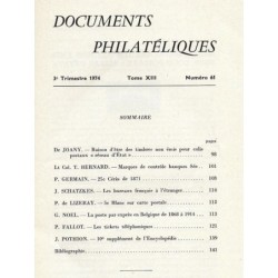 DOCUMENTS PHILATELIQUES - No061 - JUILLET 1974.