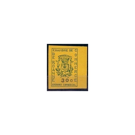 TIMBRE DE GREVE - No11 - GREVE VILLE DE ROANNE - COTE 75€