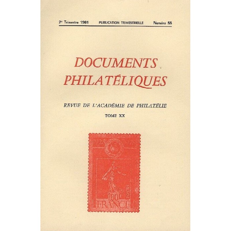 DOCUMENTS PHILATELIQUES - No088 - AVRIL 1981.