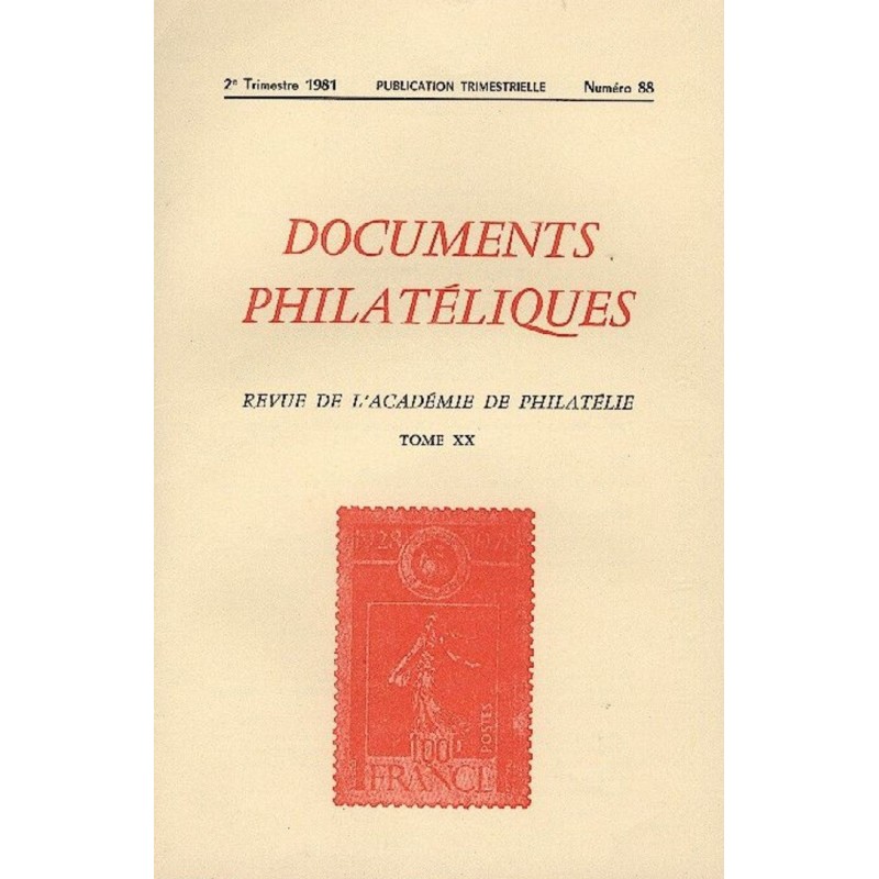 DOCUMENTS PHILATELIQUES - No088 - AVRIL 1981.