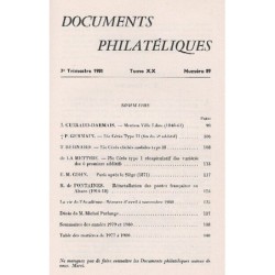 DOCUMENTS PHILATELIQUES - No089 - JUILLET 1981.