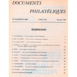 DOCUMENTS PHILATELIQUES - No109 - JUILLET 1986.