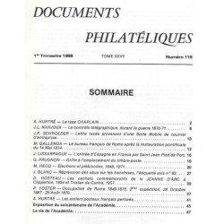 DOCUMENTS PHILATELIQUES - No115 - JANVIER 1988.