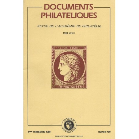 DOCUMENTS PHILATELIQUES - No120 - AVRIL 1989.