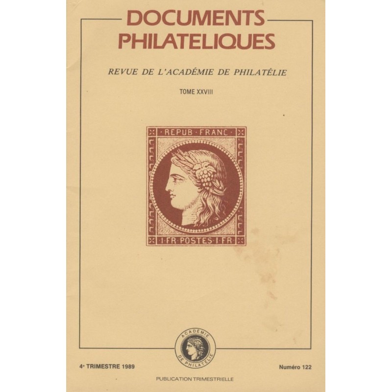 DOCUMENTS PHILATELIQUES - No122 - OCTOBRE 1989.
