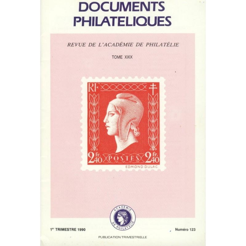 DOCUMENTS PHILATELIQUES - No123 - JANVIER 1990.