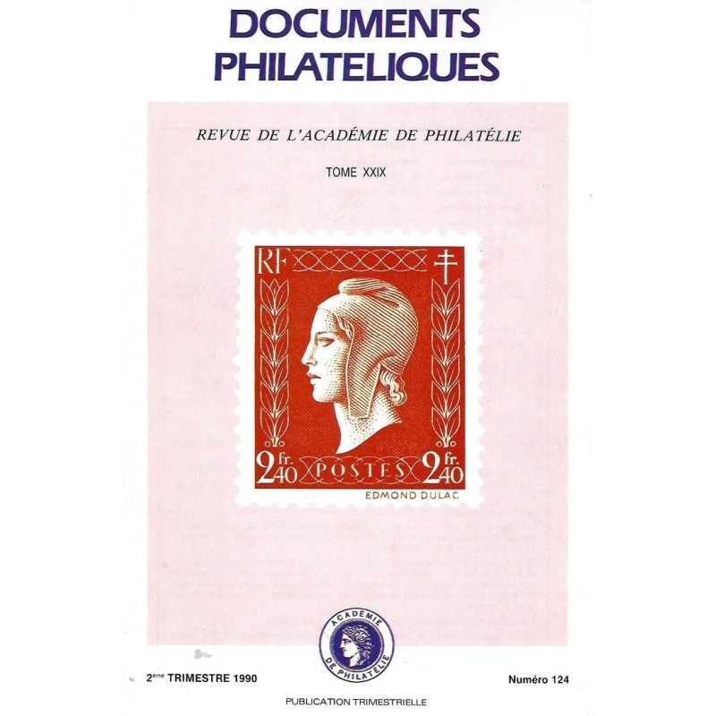 DOCUMENTS PHILATELIQUES - No124 - AVRIL 1990.